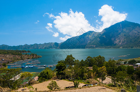 巴图尔湖 印度尼西亚巴厘风景山脉天空异国地标旅游森林场景热带爬坡图片