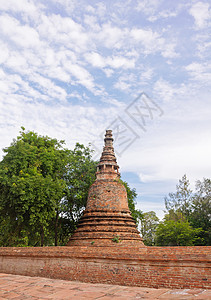 古代古寺庙的古塔历史性艺术历史宗教公园古董建筑学纪念碑文化王国图片