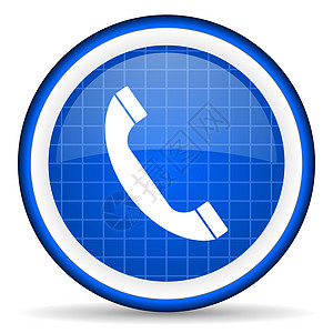 白色背景上的电话蓝蓝色闪光图标服务细胞讲话互联网手机网站钥匙网络按钮帮助图片