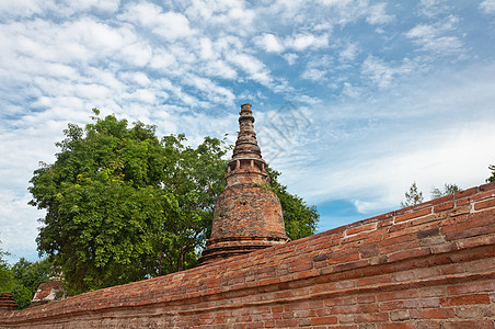 古代古寺庙的古塔雕像遗产蓝色佛塔艺术建筑学旅行精神雕塑信仰图片