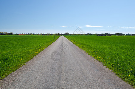 绿地道路运输村庄场景地平线天空乡村车道场地蓝色风景图片