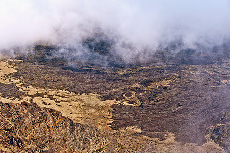 和Crater Maui夏威夷 火山口山坡地质学陨石起源火山远足火山岩岩石图片