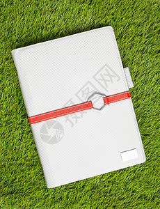 关于人工绿草的书籍日记绿色笔记本空白皮革图片