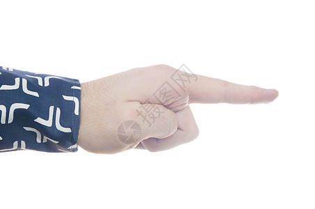 指针广告商业手指手臂衬衫成人电子手势白色屏幕背景图片