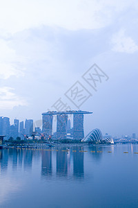 晚间新加坡商业区天际连线旅游蓝天商业反射旅行城市建筑学乌云建筑游客图片