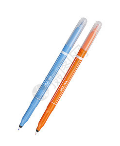 提醒您重要字词的多彩突出亮点笔办公室染色荧光木板蓝色铅笔荧光笔橙子毛毡绘画图片