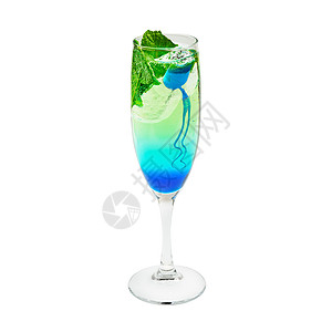 双层鸡尾酒蓝色和绿色图片