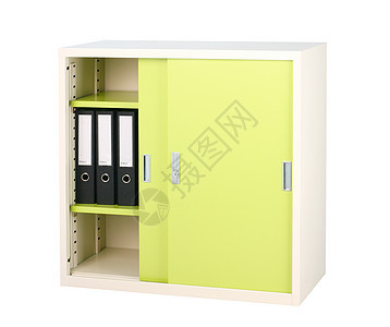 储存文件用绿色亮色钢家具 用于存放文件图片