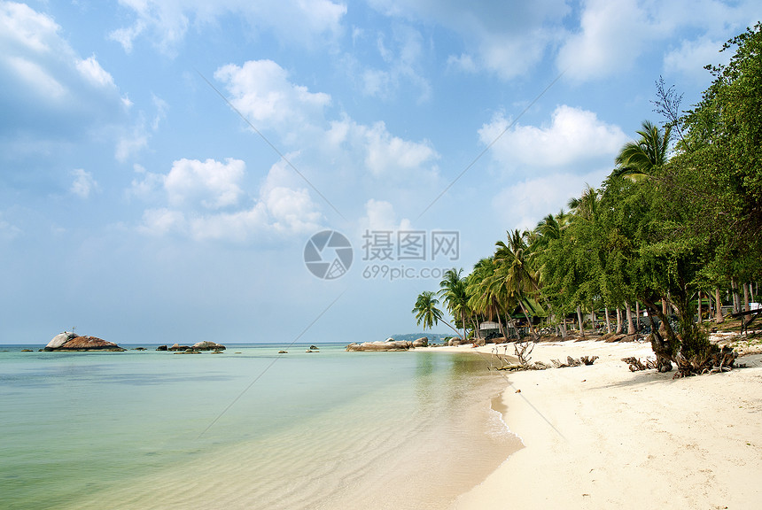 普吉塔兰附近的热带异国热带沙滩海滩情调海岸天堂假期旅行海岸线风景图片