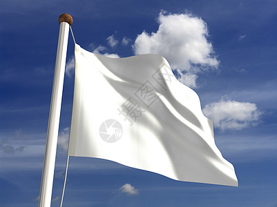 白旗白色空白旗帜天空对象图像蓝色投降曲线图片