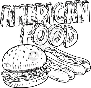 美国食品草图图片