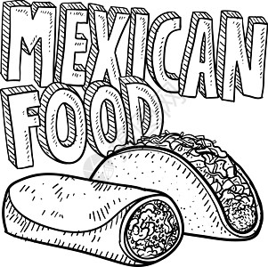墨西哥食品草图图片