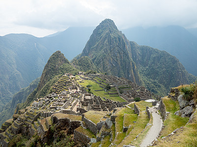 秘鲁库斯科地区的建筑踪迹脚步马丘墙壁城市旅行遗产顶峰全景图片