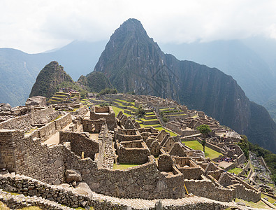 秘鲁库斯科地区的城市村庄脚步顶峰踪迹废墟建筑物假期旅行全景图片