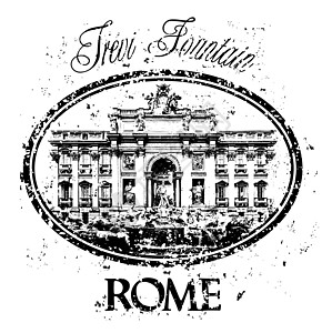 罗马图标的矢量插图首都历史性纪念碑旅游城市图片