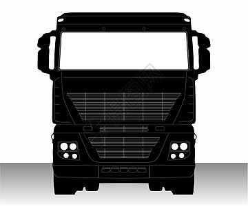 单个孤立卡车图标的矢量插图背景图片