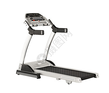 TreadMill 白色孤立的运行行走练习工具运动跑步机综合训练健身房运动场控制板面板指标跑步图片