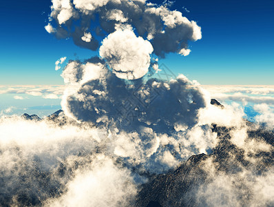 火山爆发岩石冒险力量休眠蒸汽国家景点蓝色喷发活动图片
