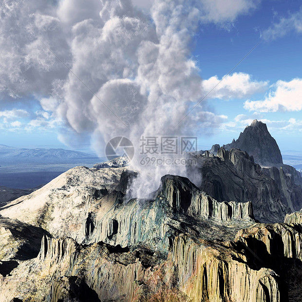 火山爆发爆发性喷泉地球力量喷发休眠景点蒸汽蓝色陨石图片