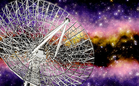 无线电望远镜网络星星勘探天文学雷达天体干涉科学技术天空图片