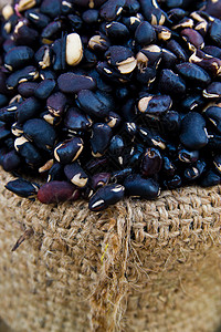 袋中黑豆谷物黄豆麻袋坚果玉米栽培饥饿种子维生素麦片背景图片