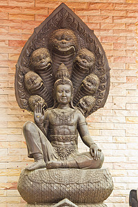古老的泰国石佛雕像历史性城市宗教旅游旅行游客寺庙建筑学历史连体图片