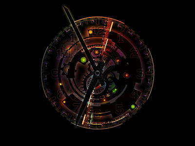 彩色时钟旋转乐器科学手表加工机器齿轮日程技术网格图片