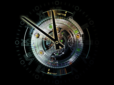 数字时钟科学拨号时间机器旋转插图墙纸技术手表小时图片