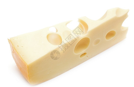 白色背景的奶酪片块早餐牛奶产品熟食食品小吃黄色奶制品商品三角形图片