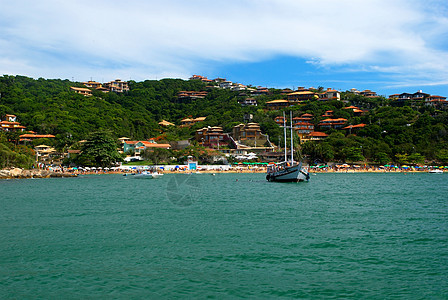 巴西的海上船只渔民潜水太阳植被海岸房屋海洋游泳雕塑海岸线图片