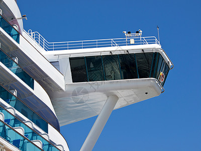 舰桥巡航右舷世界甲板阳台驾驶海洋奢华导航白色图片