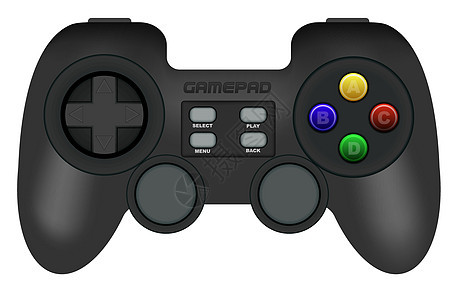 游戏板安慰插图模拟黑色电脑控制器技术软垫电子游戏娱乐图片