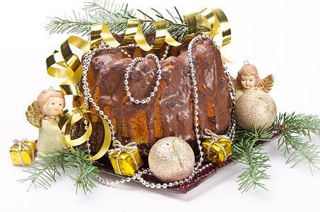 圣诞蛋糕坚果厨房面包肉桂巧克力派对馅饼饼干榛子庆典图片