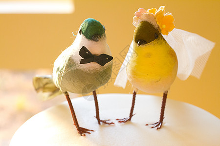 两鸟蛋糕婚礼小蛋糕高清图片