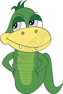 卡通微笑蛇 蜥蜴性格插图 孤立在白色背景上手工小路漫画明信片吉祥物柔软度动物染色卡通片喜悦图片