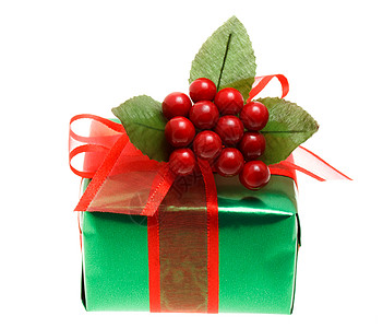 绿色圣诞礼物盒背景图片