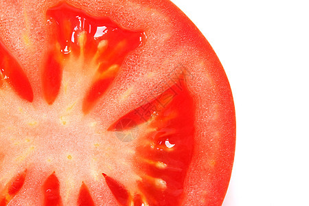 番茄食物健康饮食水果红色种子宏观横截面蔬菜对象白色图片
