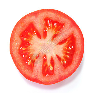 切片番茄对象种子健康饮食食物宏观横截面红色白色蔬菜水果图片