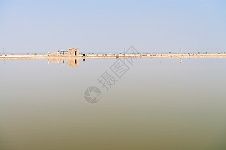 印度Sambhar盐湖盐水食物场地平底锅池塘薄片水池小路传统农场图片