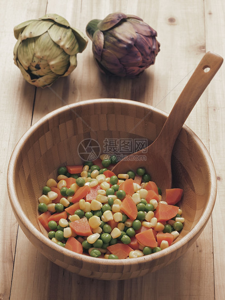 蔬菜沙拉玉米绿色食物饮食纤维萝卜青菜图片