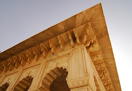 印度阿格拉堡纪念碑建筑学旅行吸引力观光地标游客遗产大亨旅游图片