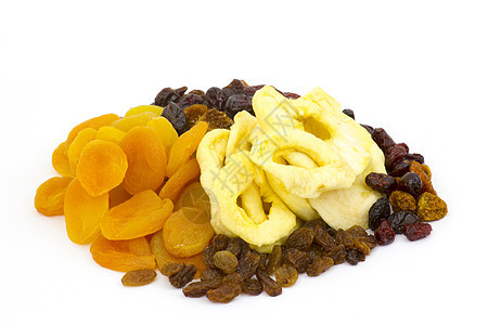 不同的干果收藏白色盘子李子情调食物葡萄干宏观营养浆果图片