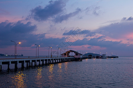 日落海岸码头运输港口货运出口海洋天空钓鱼乐趣图片