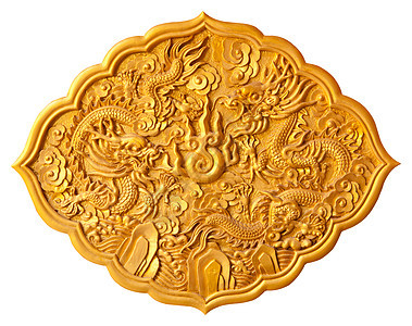 雕刻的金龙白色传统金子力量雕塑文化装饰品建筑学宗教信仰图片