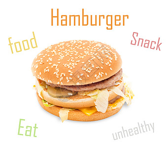 汉堡包种子芝麻白色摄影晚餐包子面包食物午餐美食背景图片