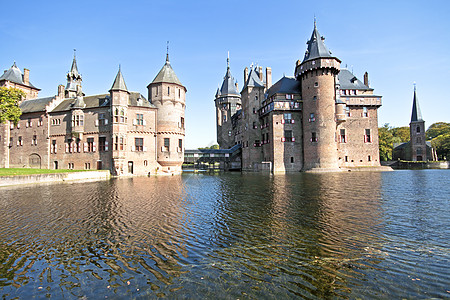 荷兰中世纪城堡De Haar历史地标建筑学农村建筑图片