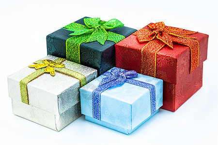 礼品盒蓝色惊喜红色生日庆祝礼物念日庆典绿色丝带红色的高清图片素材