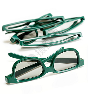 3D眼镜相配电影影视娱乐塑料眼镜镜片框架反射光学眼睛绿色闲暇图片