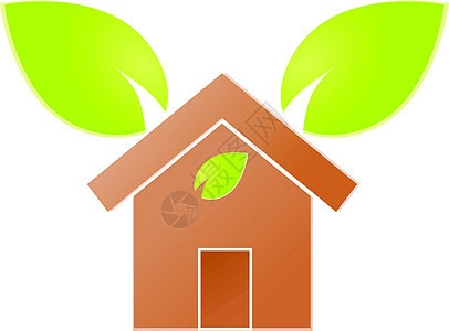 环境主机图标插图全球房子生态绿色图片