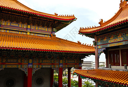 在中国寺庙 泰国非塔胡里城的漂亮建筑历史旅游王朝宗教城市皇帝文化蓝色金子建筑学图片